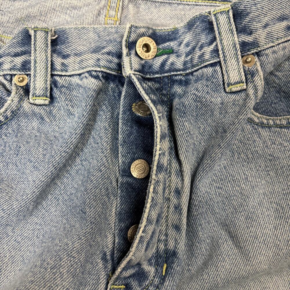 Vintage 1990s Tommy Hilfiger Button Fly High Waist Denim Jeans - Picture 7 of 11